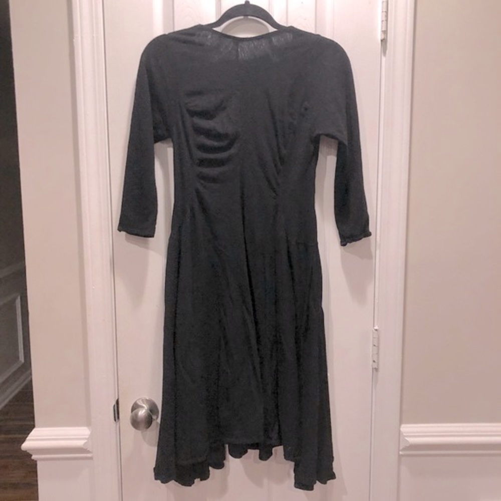 Vintage 80s Wool Dress Dark Akademia Librarian Goth Ann Scott Small stea…